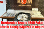 Durdurulan Araçta 1640 Paket Gümrük Kaçağı Sigara Ele Geçirildi