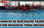 İskenderun’da Depremzede Çocuklar Portatif Havuzlarda Yüzme Öğreniyor