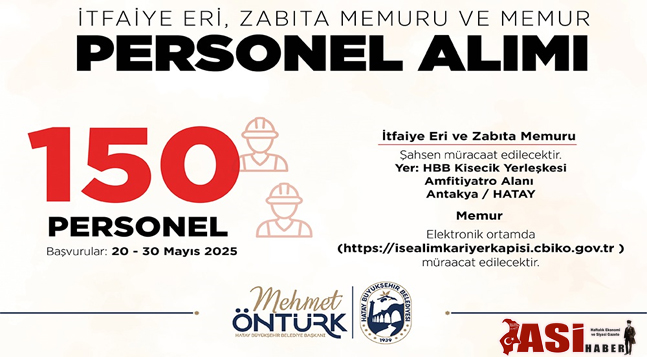 BÜYÜKŞEHİR 150 MEMUR ALIMI YAPIYOR