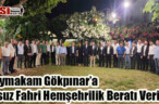 Kaymakam Gökpınar’a Arsuz Fahri Hemşehrilik Beratı Verildi