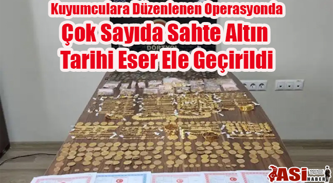 Kuyumculara Düzenlenen Operasyonda Çok Sayıda Sahte Altın ve Tarihi Eser Ele Geçirildi