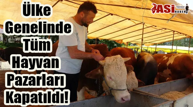 Ülke Genelinde Tüm Hayvan Pazarları Kapatıldı!