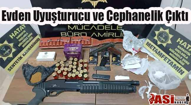 Evden Uyuşturucu ve Cephanelik Çıktı