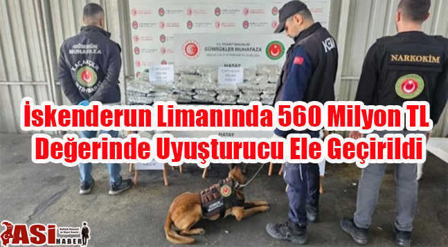 İskenderun Limanında 560 Milyon TL Değerinde Uyuşturucu Ele Geçirildi