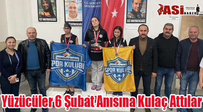 Yüzücüler 6 Şubat Anısına Kulaç Attılar