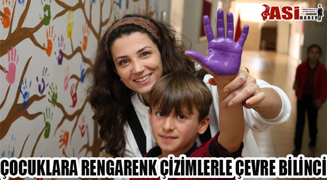 ÇOCUKLARA RENGARENK ÇİZİMLERLE ÇEVRE BİLİNCİ