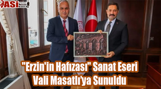“Erzin’in Hafızası” Sanat Eseri, Vali Masatlı’ya Sunuldu